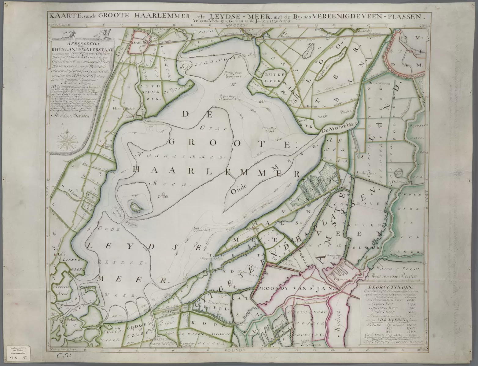 5. Bolstra Kaart Haarlemmermeer 1740 