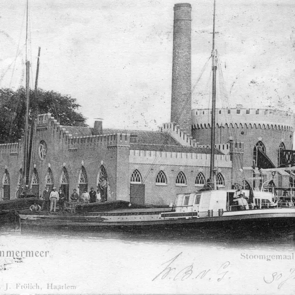 Historical image of pumping station Cruquius